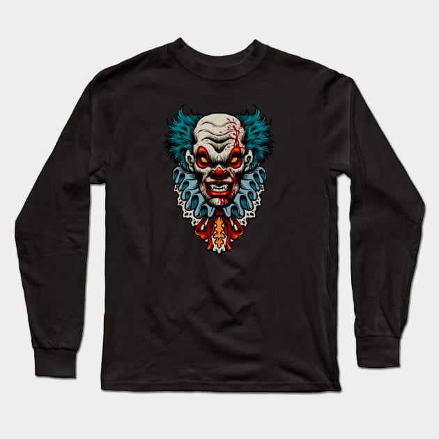 Evil Scary Clown Terror Long Sleeve T-Shirt by ArtTees